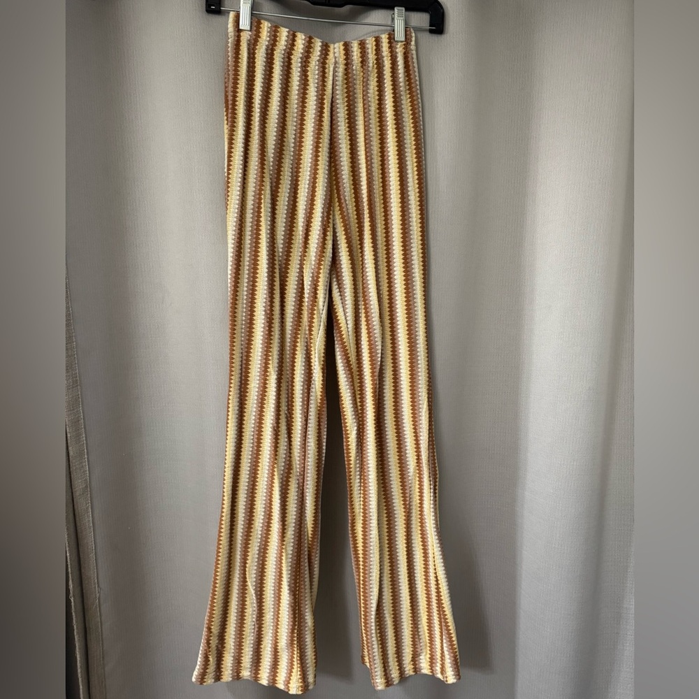 Cotton On Zigzag Knit Pants in Brown and Cream